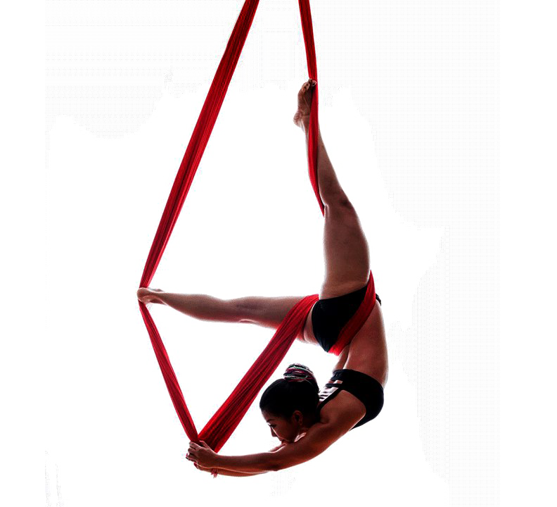 Download PNG image - Aerial Yoga Pose PNG Clipart Background 