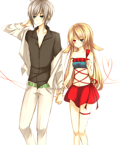 Download PNG image - Anime Love Couple PNG Picture 