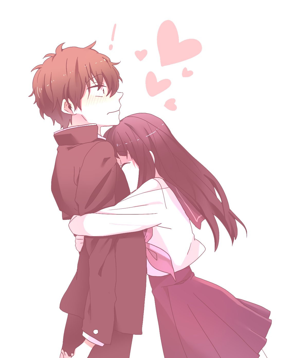 Download PNG image - Anime Love Couple PNG Transparent 