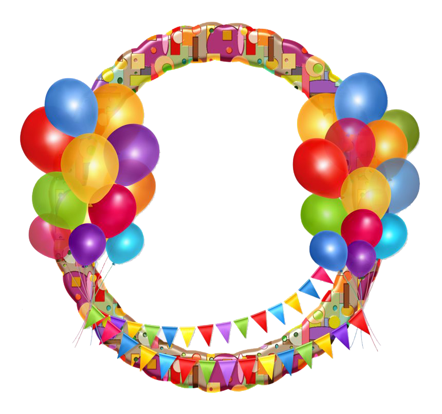 Download PNG image - Balloons Birthday Frame PNG File 