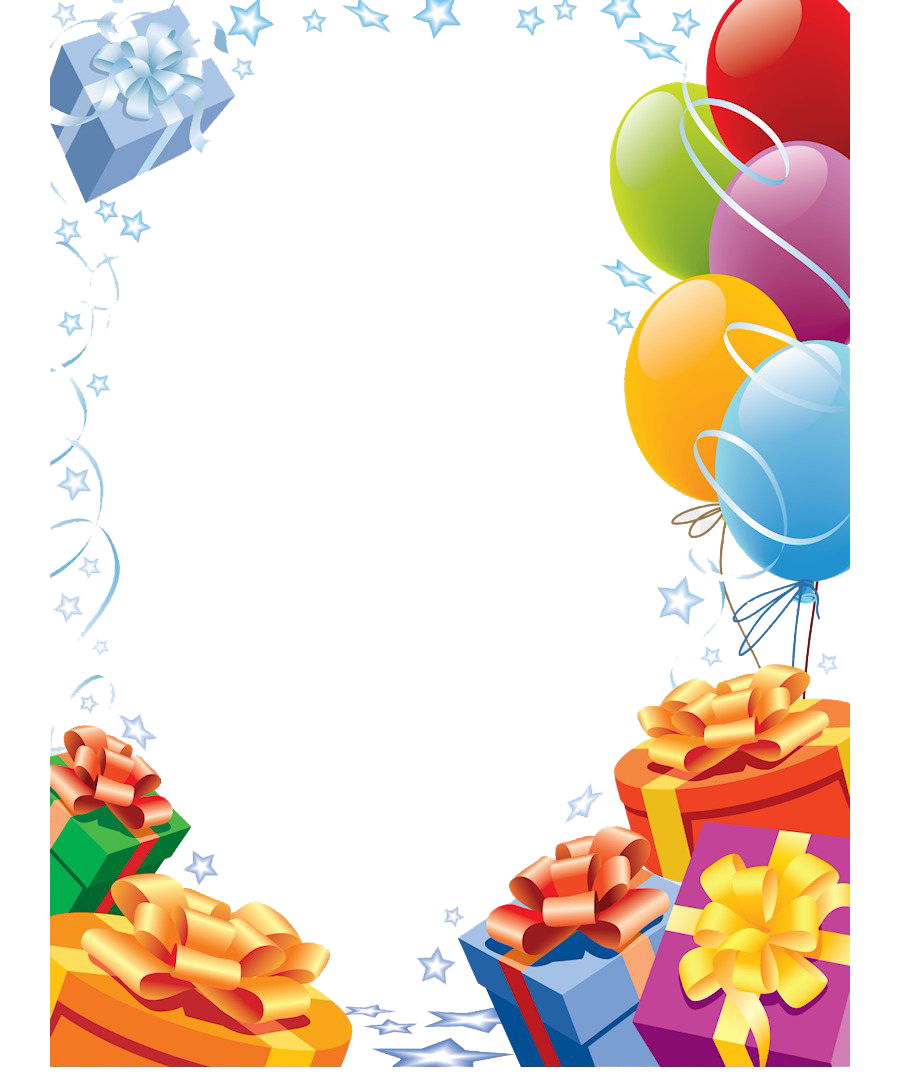 Download PNG image - Balloons Birthday Frame PNG Pic 