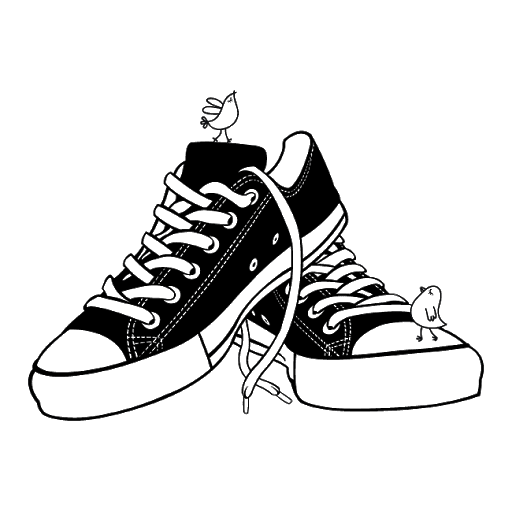 Black Converse Shoes PNG Image