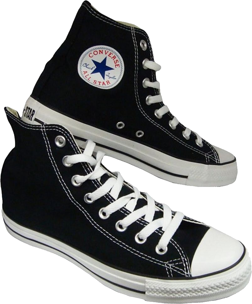 Black Converse Shoes PNG Pic