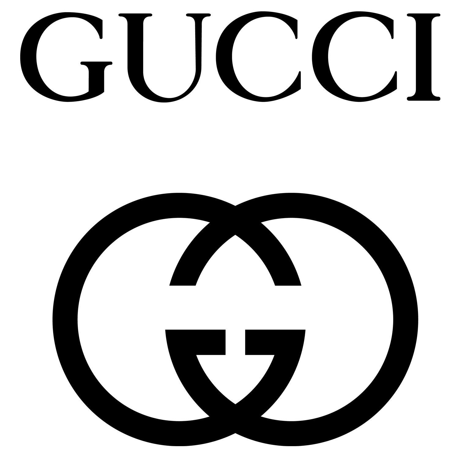 Download PNG image - Black Gucci Logo PNG Clipart 
