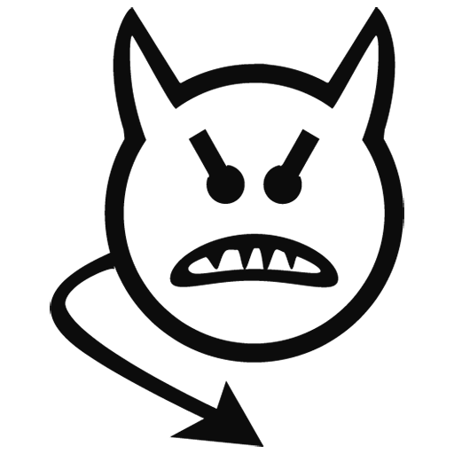 Download PNG image - Black Outline Emoji Transparent Background 