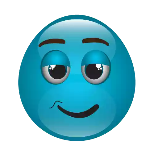 Download PNG image - Blue Emoji PNG File 