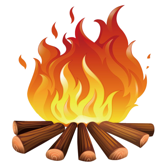 Download PNG image - Burning Firewood Transparent Background 