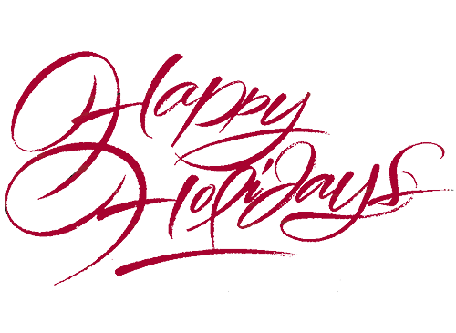 Download PNG image - Calligraphy Happy Holidays PNG Transparent Picture 