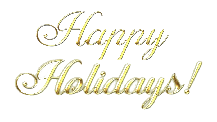 Download PNG image - Calligraphy Happy Holidays Transparent Background 