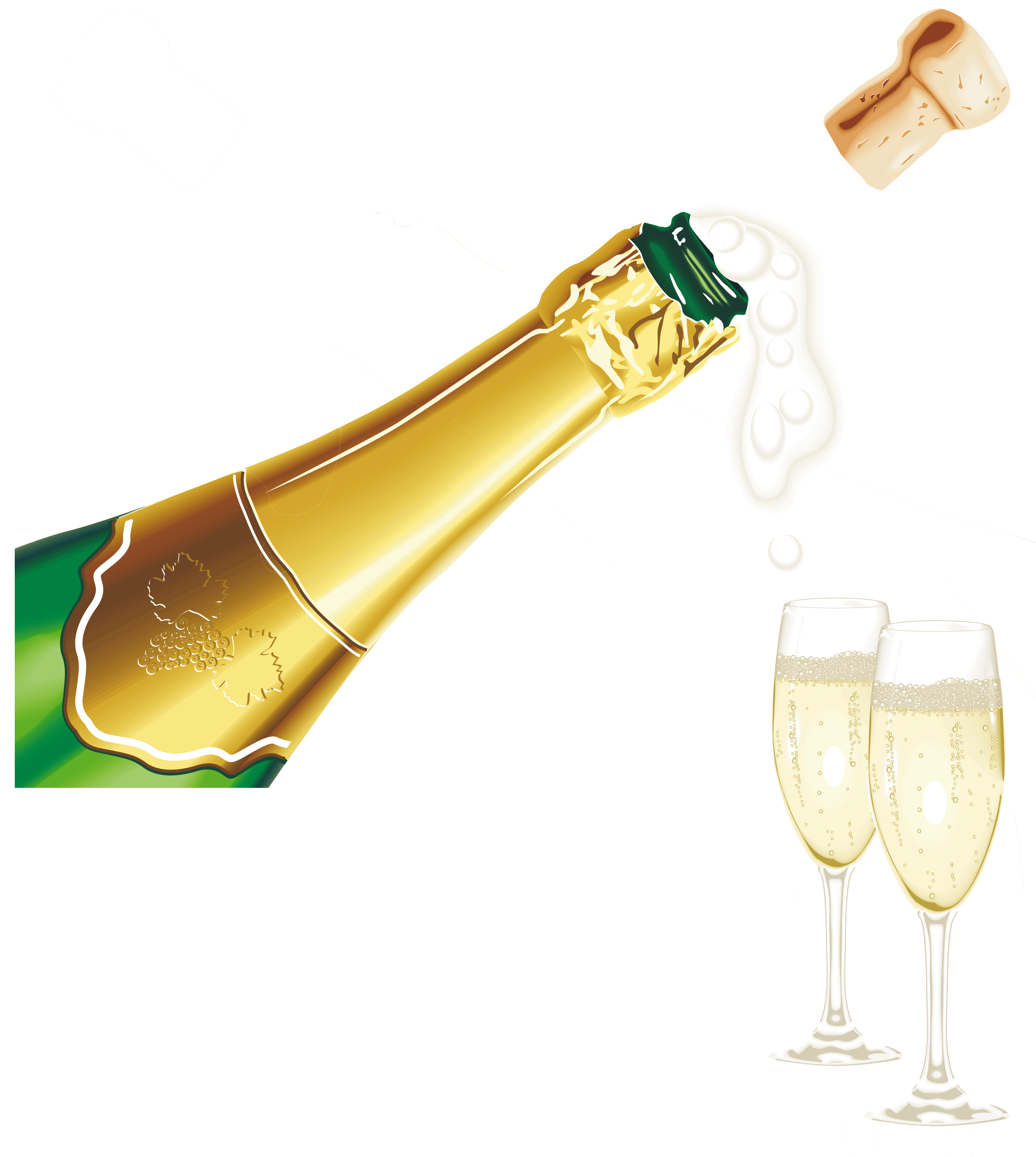 Download PNG image - Champagne Popping PNG Pic 