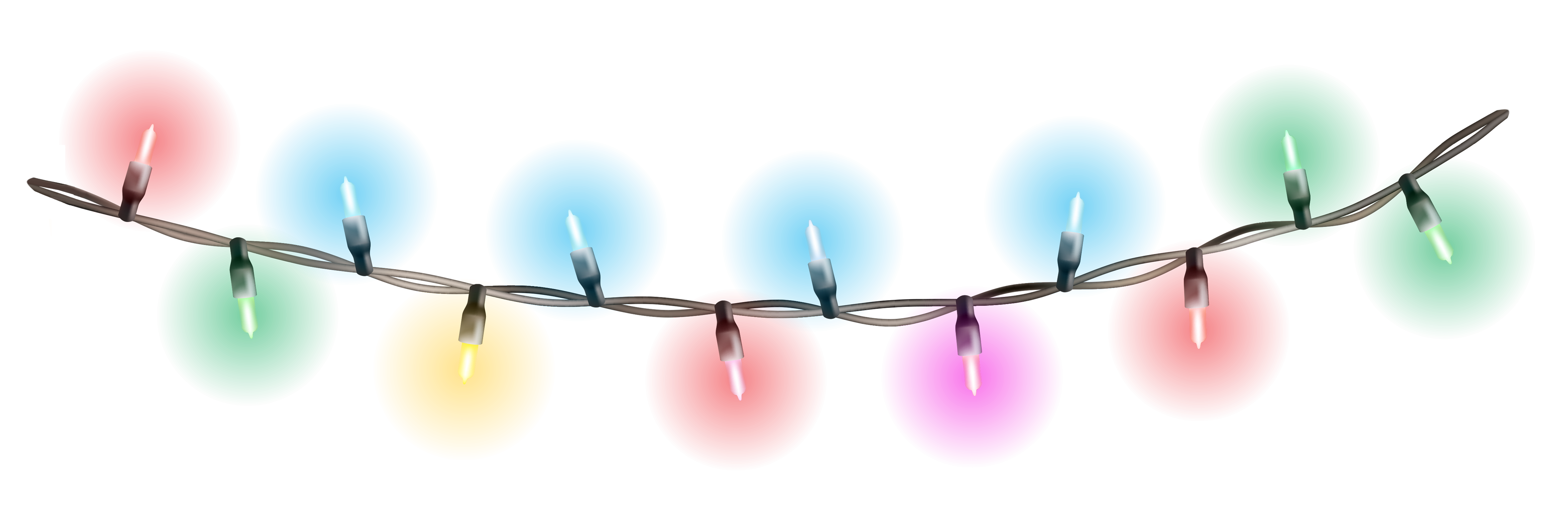 Download PNG image - Christmas Decoration Lights PNG Picture 