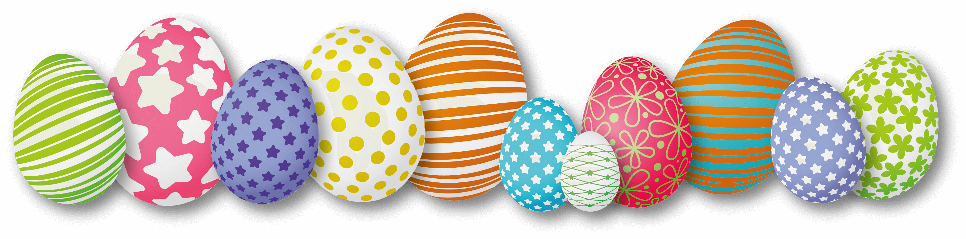 Download PNG image - Colorful Easter Eggs PNG Clipart 