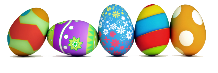 Download PNG image - Colorful Easter Eggs Transparent PNG 