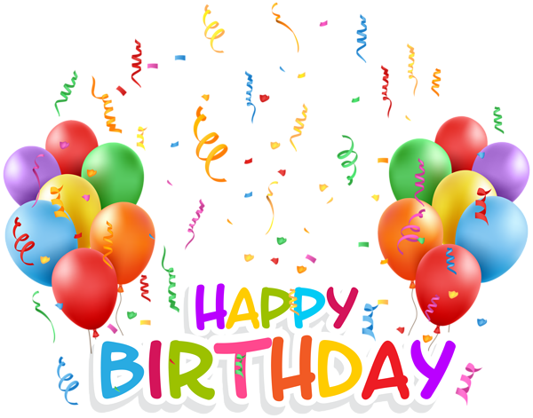 Download PNG image - Confetti Happy Birthday PNG Clipart 