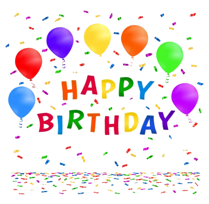 Download PNG image - Confetti Happy Birthday PNG Photos 