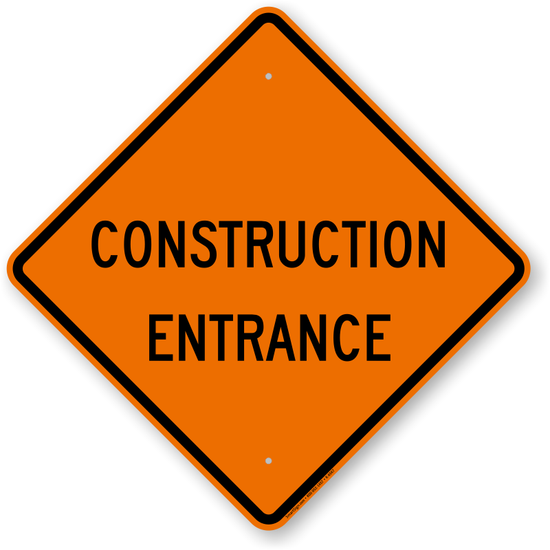 Download PNG image - Construction Sign PNG Transparent Image 