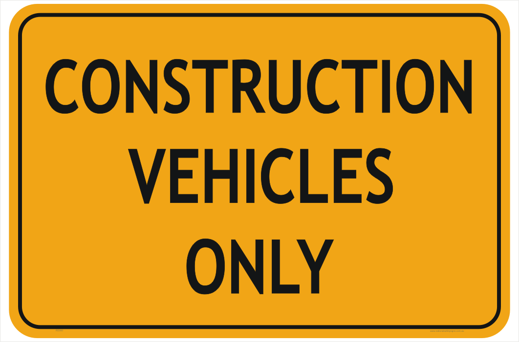 Download PNG image - Construction Sign Transparent Background 