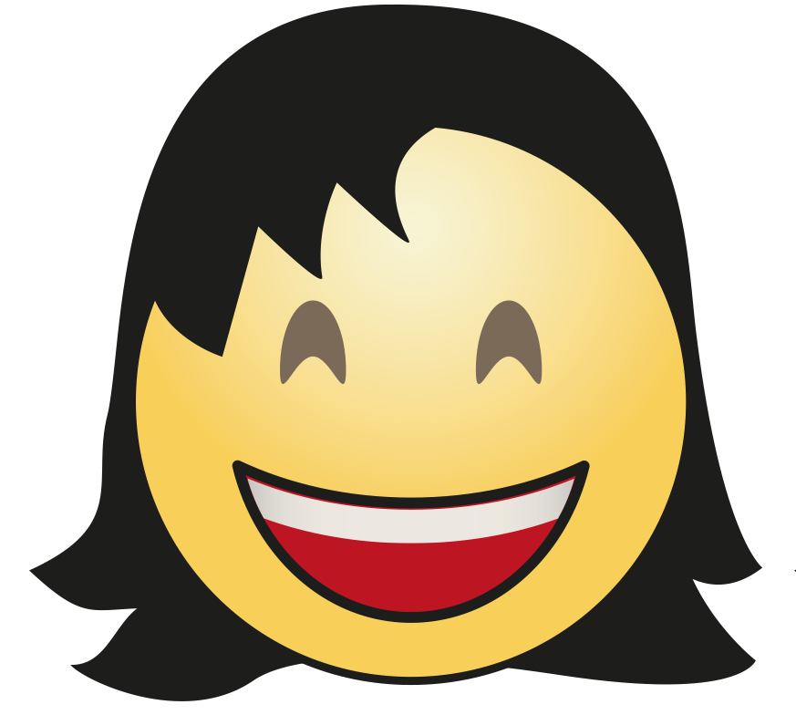 Download PNG image - Cute Hair Girl Emoji PNG Clipart 