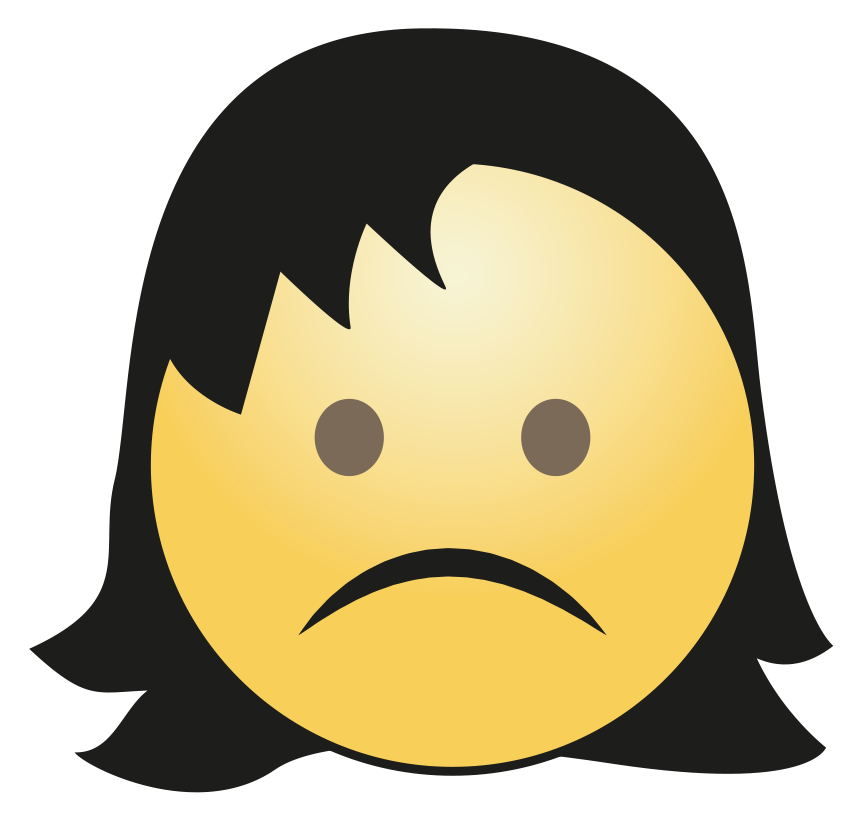 Download PNG image - Cute Hair Girl Emoji PNG Pic 
