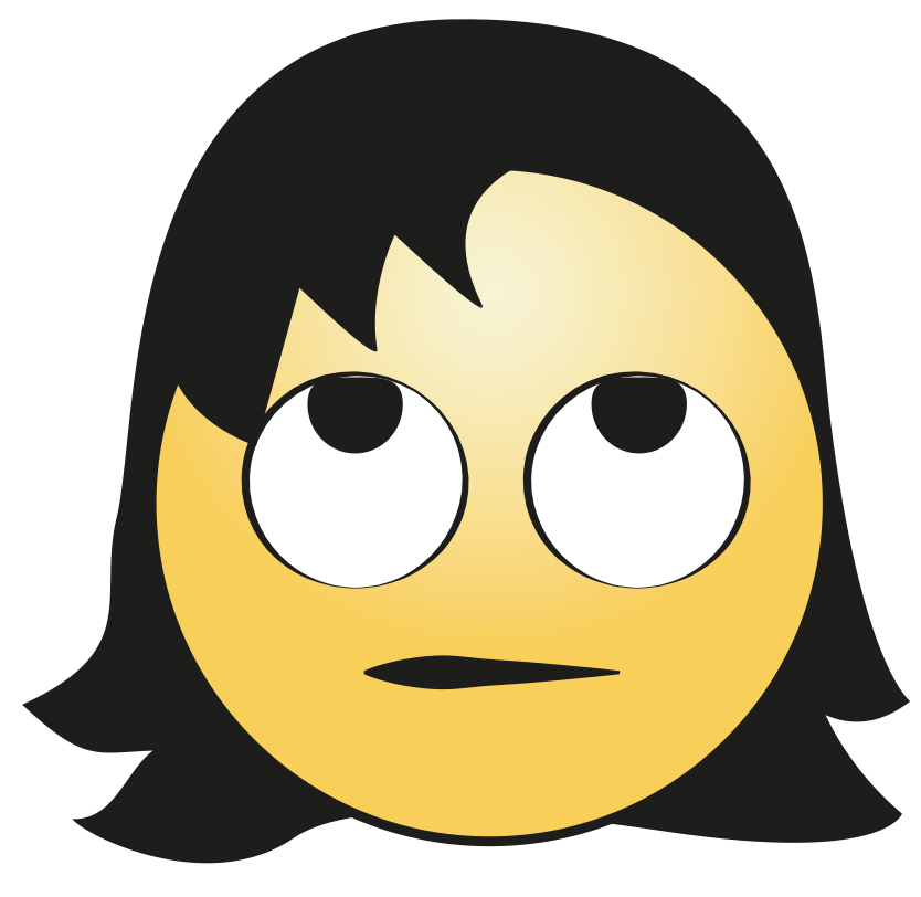 Download PNG image - Cute Hair Girl Emoji Transparent PNG 