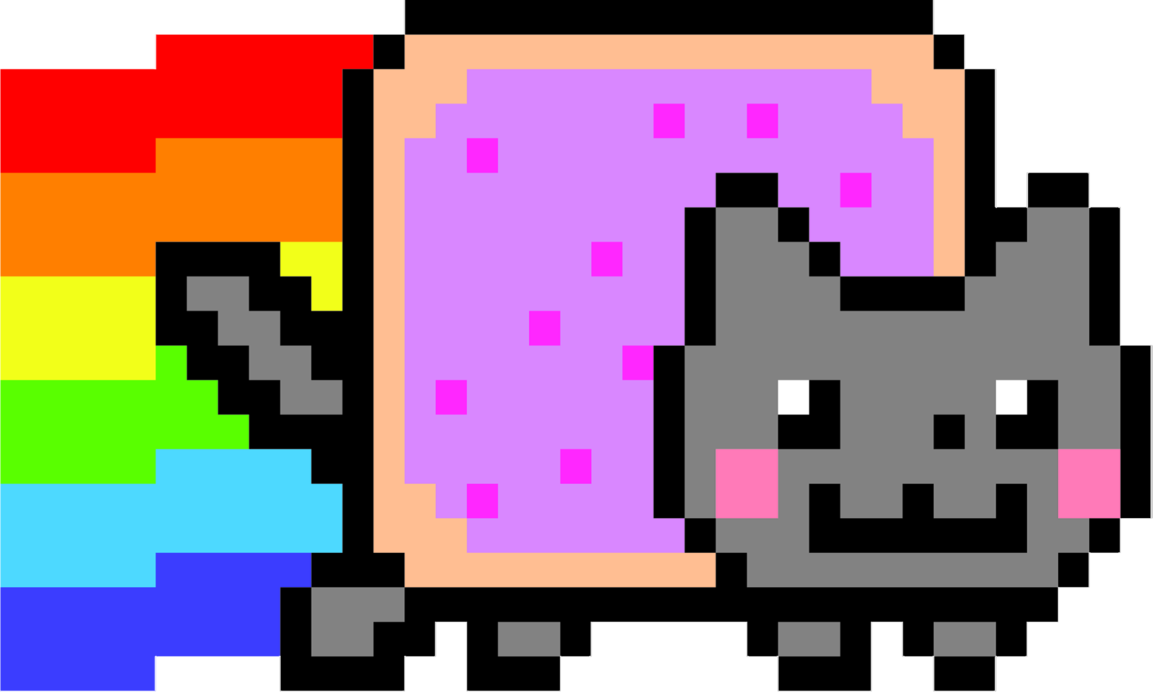 Download PNG image - Cute Nyan Cat Transparent Background 