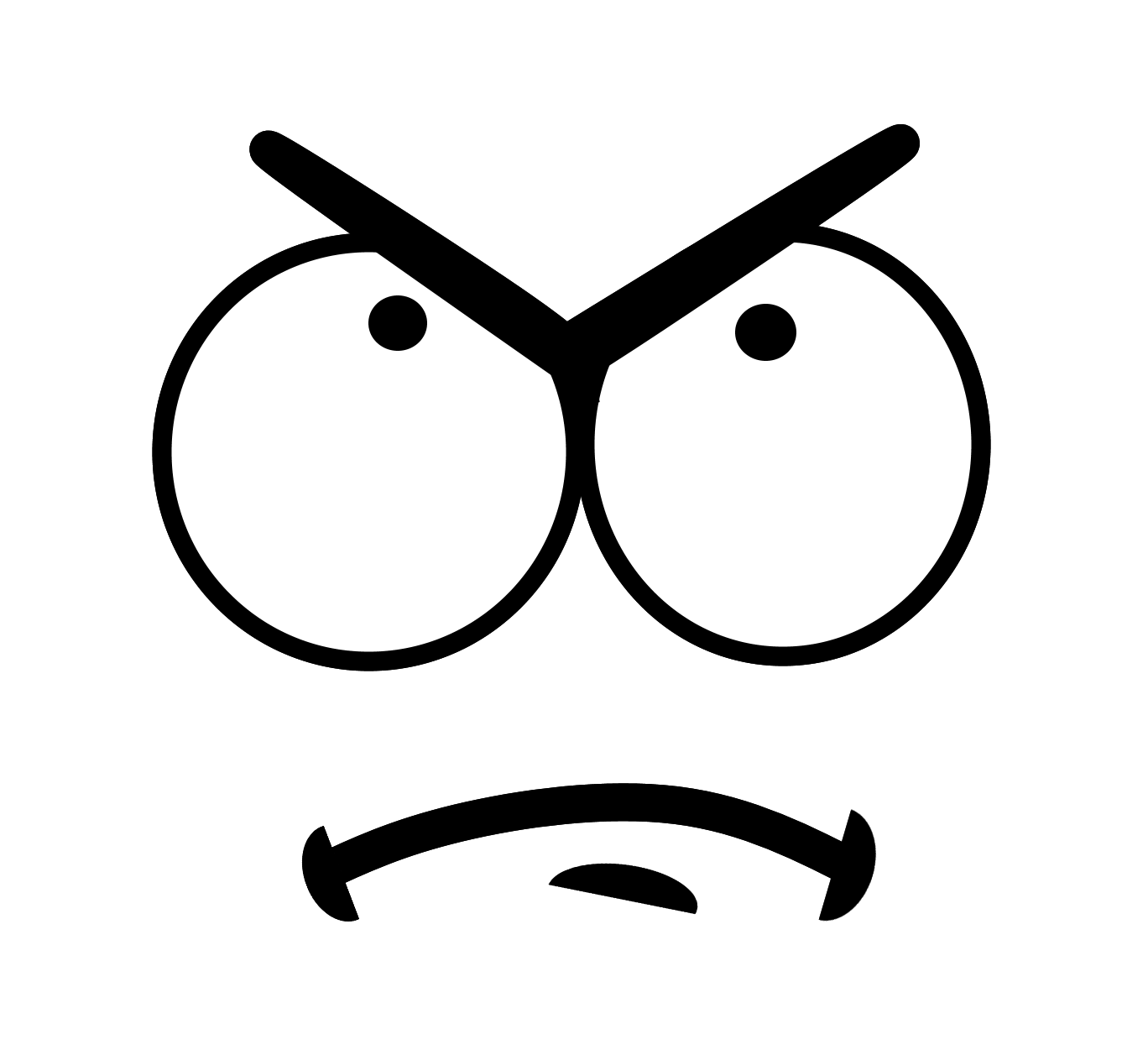 Download PNG image - Cute Outline Face Art Emoji PNG Photos 