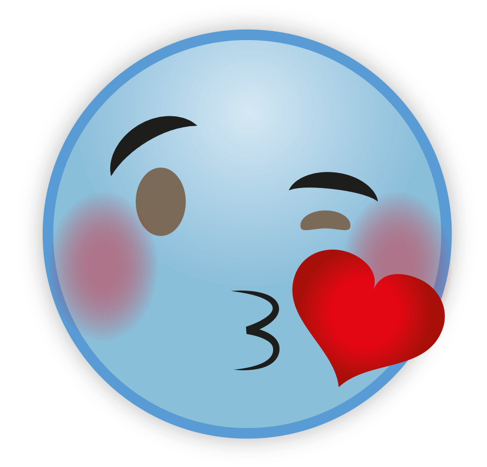 Download PNG image - Cute Sky Blue Emoji PNG HD 