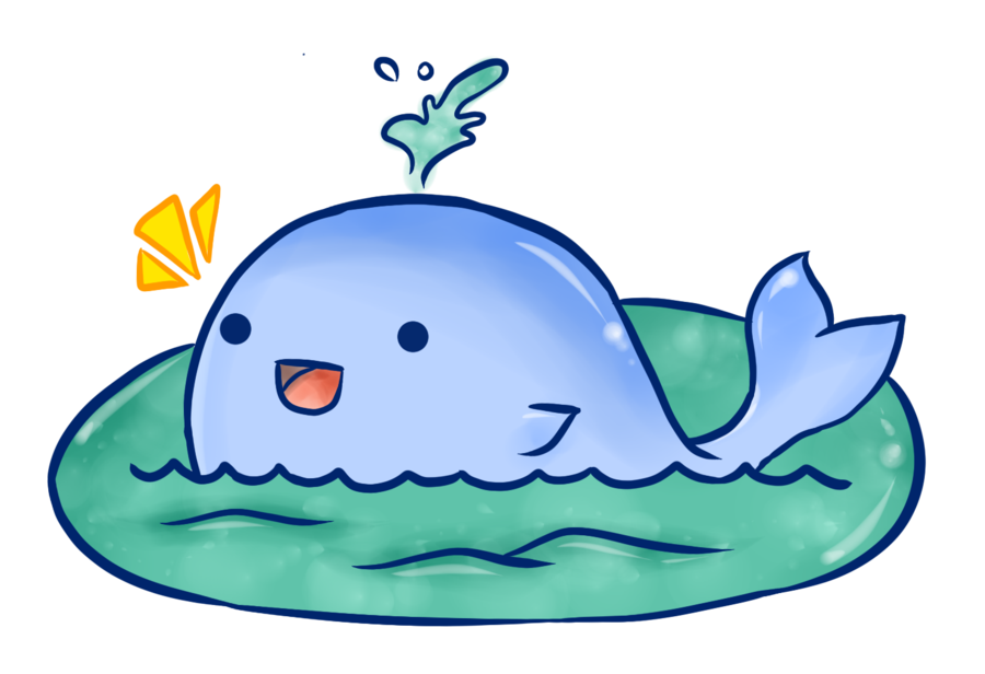 Download PNG image - Cute Whale Transparent Background 