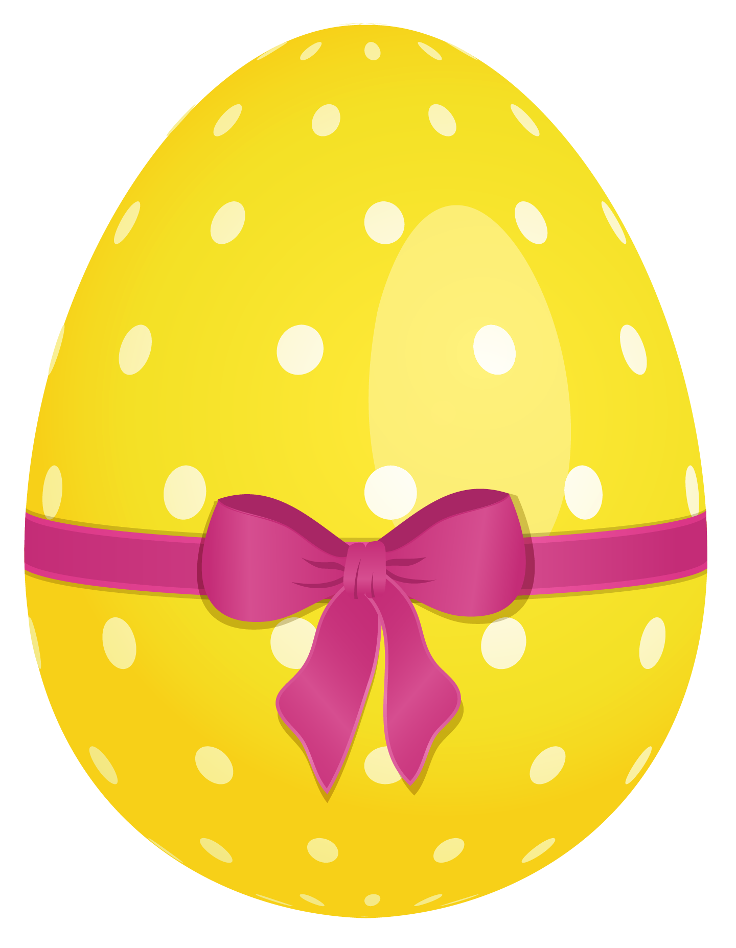 Download PNG image - Easter Eggs Dotted Yellow PNG 