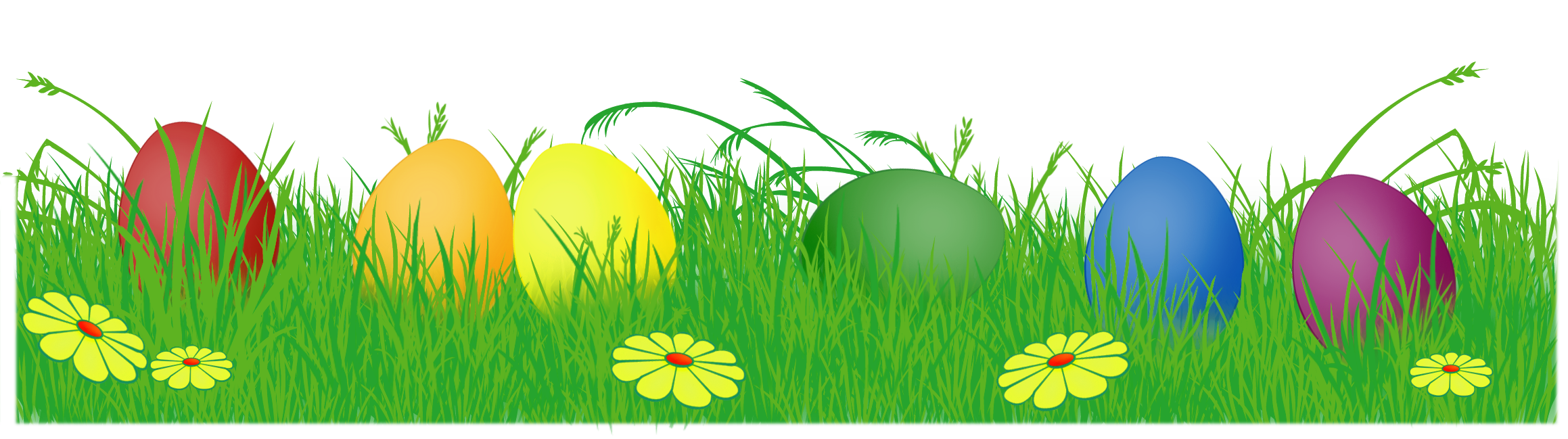 Download PNG image - Easter Eggs In Grass PNG 