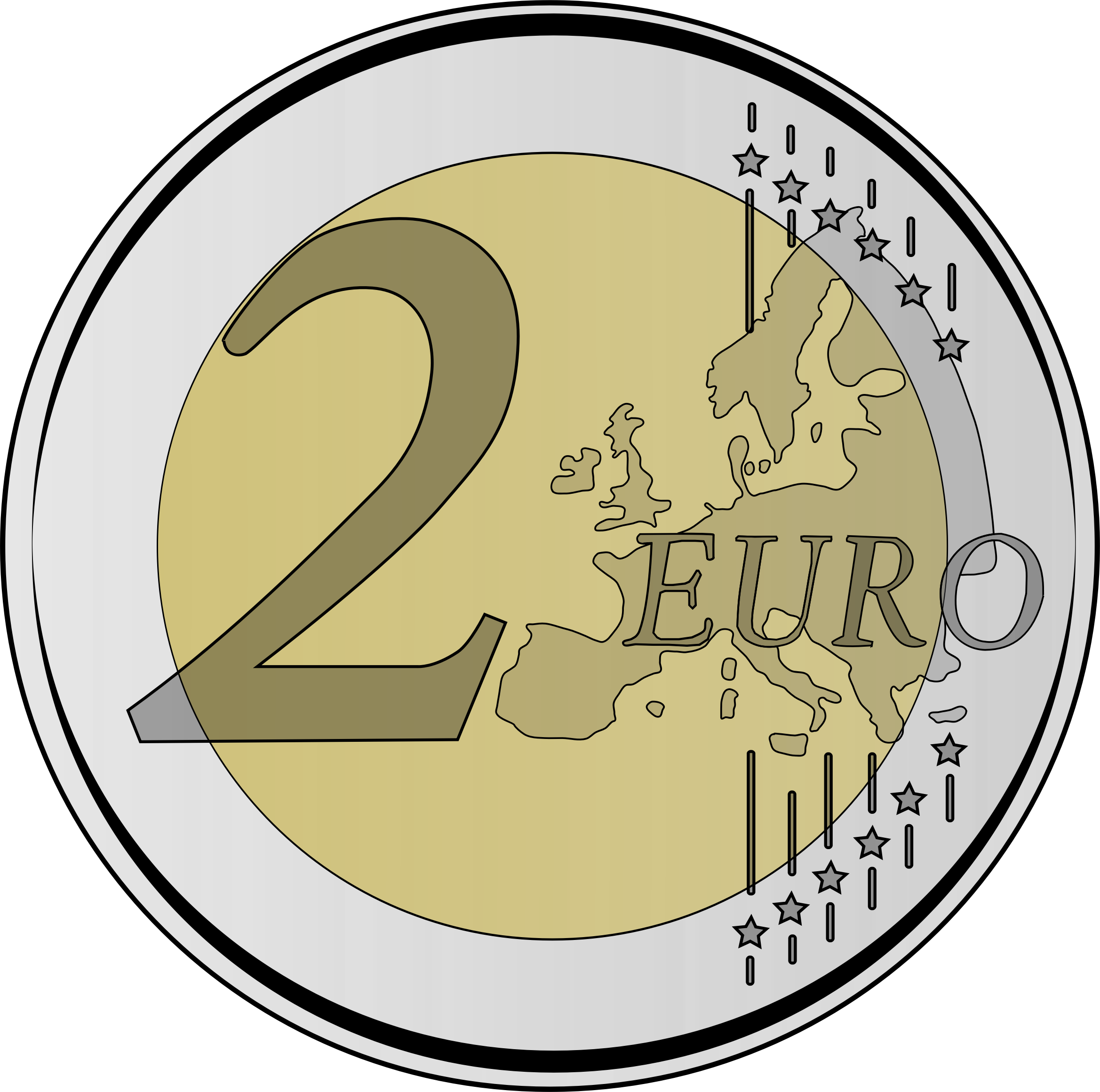Download PNG image - Euro Coin PNG File 