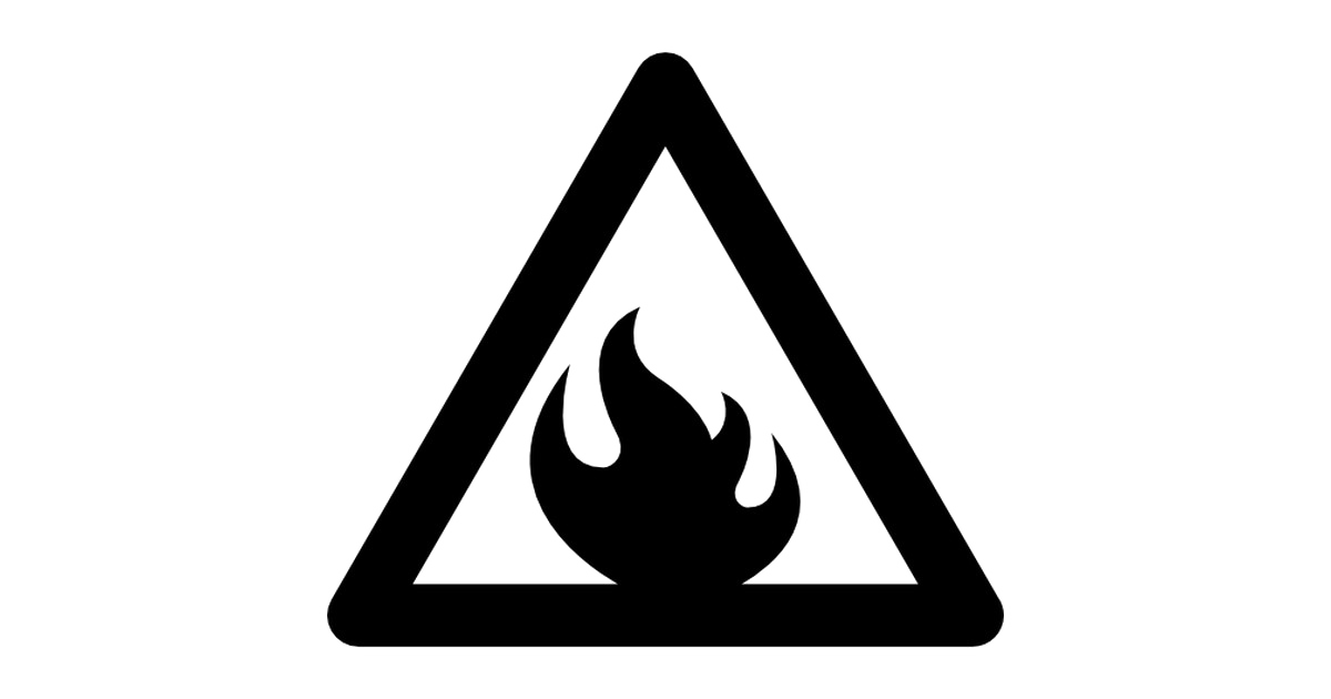 Download PNG image - Flammable Sign PNG Image 