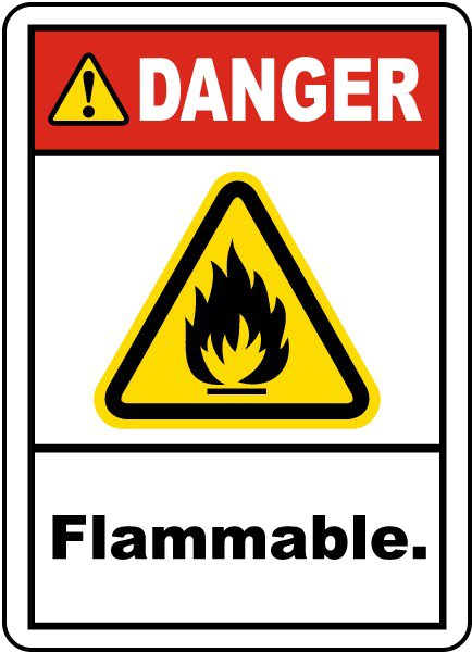 Download PNG image - Flammable Sign PNG Picture 