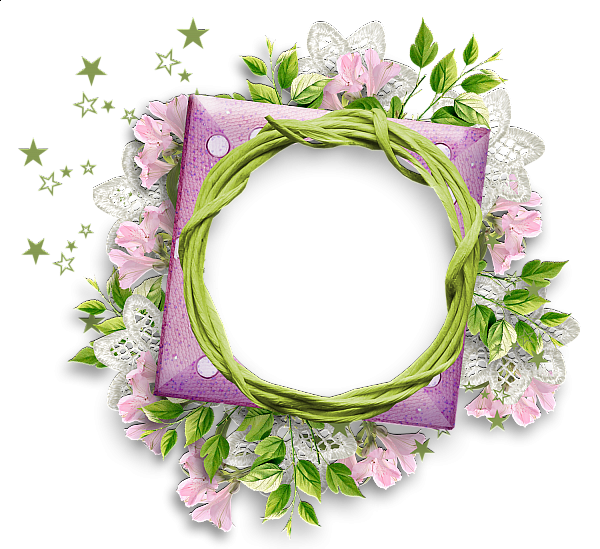 Download PNG image - Floral Round Frame PNG Photos 