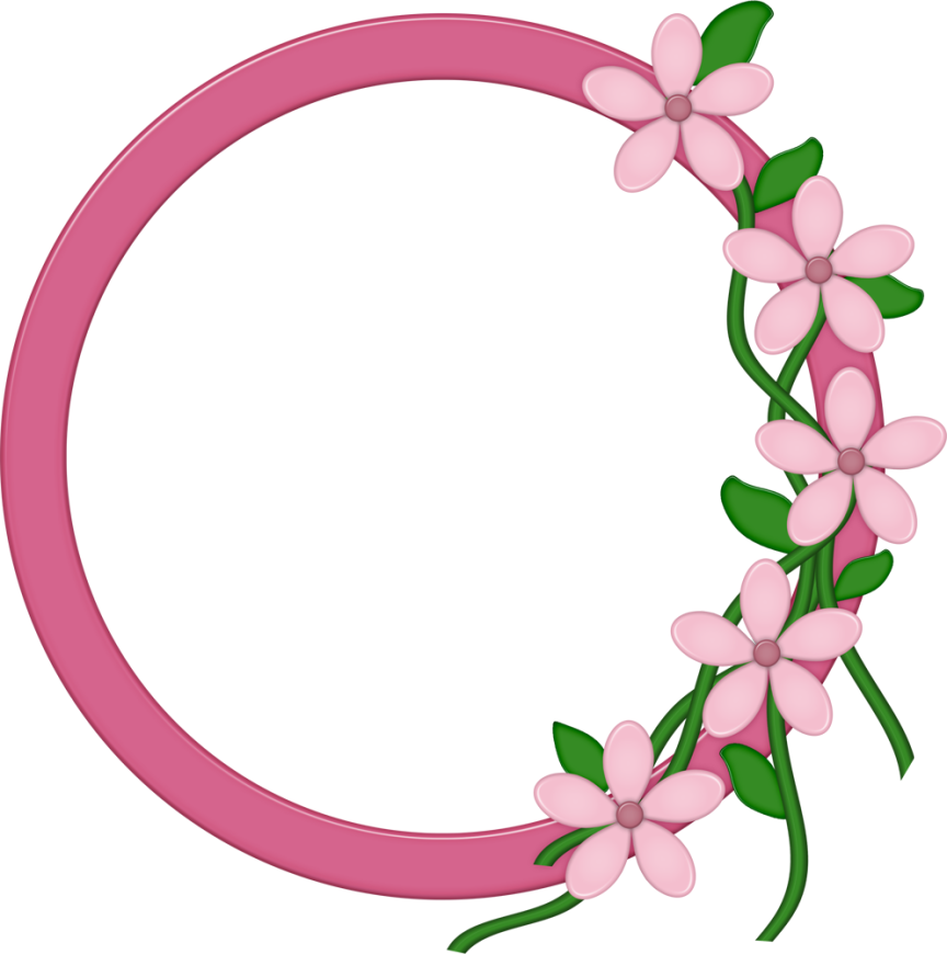 Download PNG image - Floral Round Frame PNG Picture 
