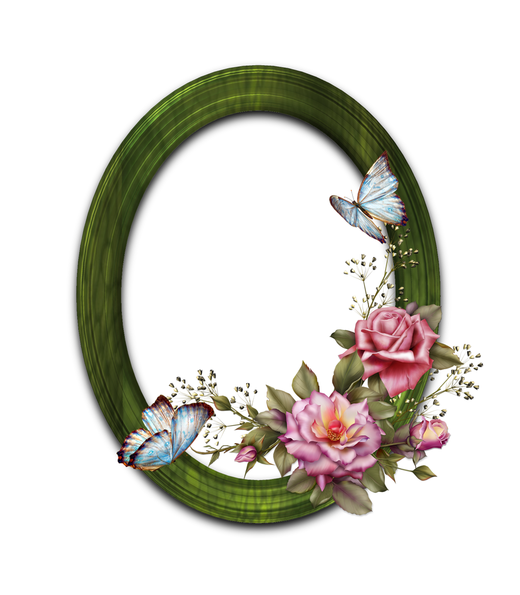 Download PNG image - Floral Round Frame PNG Transparent 