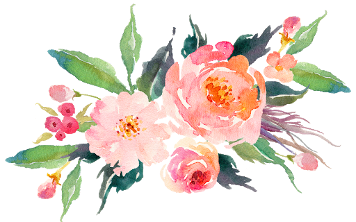 Download PNG image - Flower Watercolor Art PNG HD 