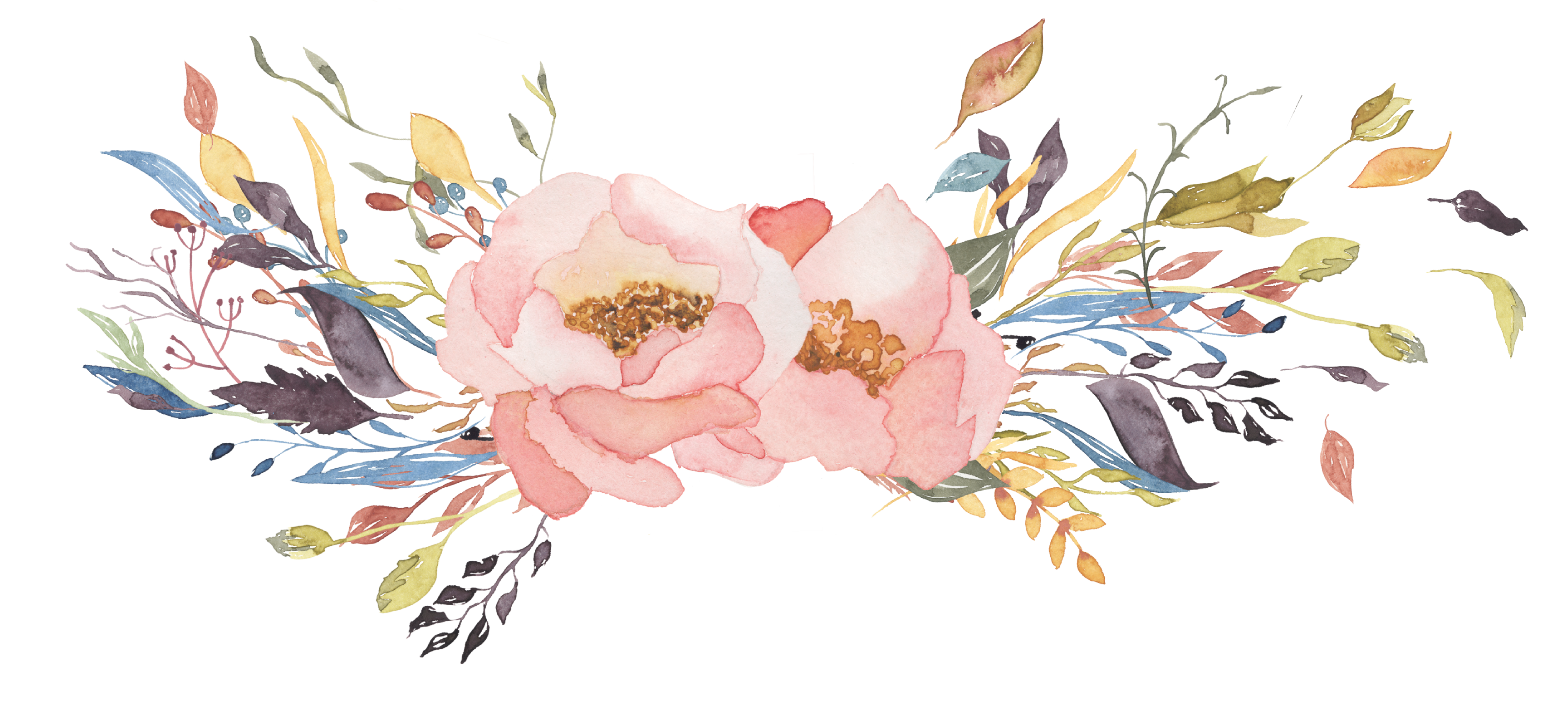 Download PNG image - Flower Watercolor Art Transparent Background 