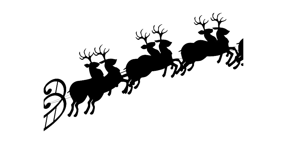 Download PNG image - Flying Reindeer Sleigh PNG Photos 