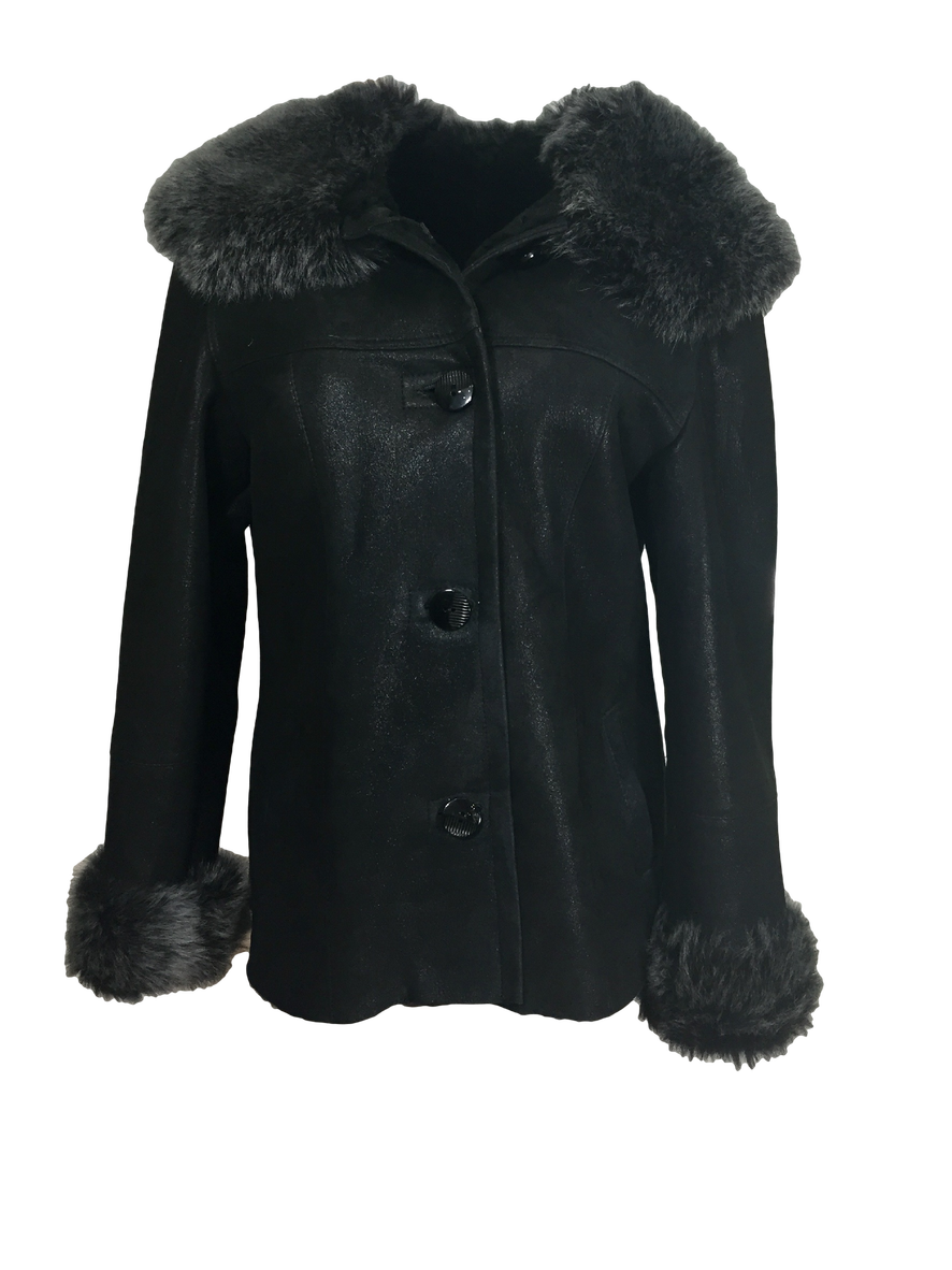 Download PNG image - Fur Lined Leather Jacket Transparent PNG 
