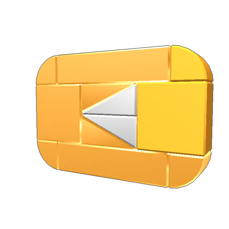 Download PNG image - Gold Play Button Transparent Background 