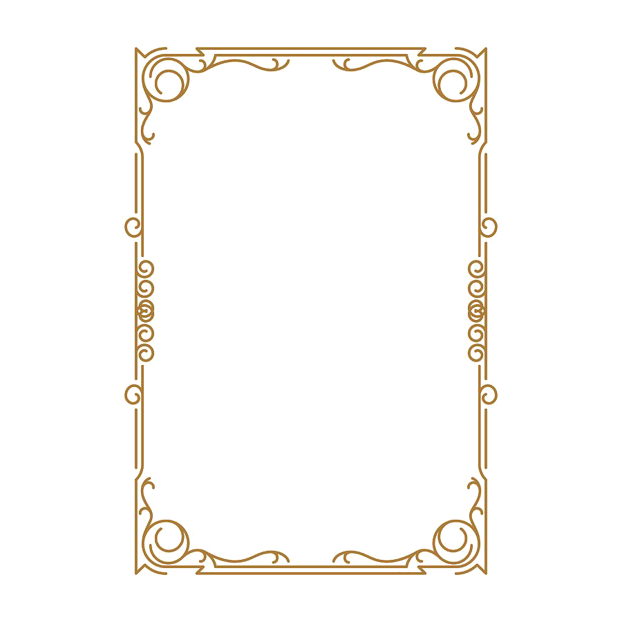 Download PNG image - Gold Retro Decorative Frame PNG HD 