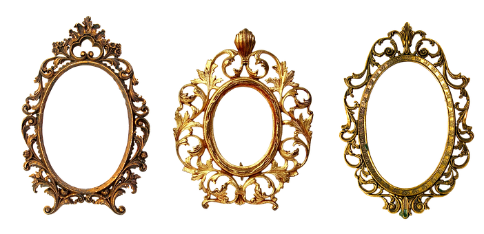 Download PNG image - Gold Retro Decorative Frame PNG Photo 