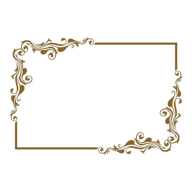 Download PNG image - Gold Retro Decorative Frame Transparent PNG 