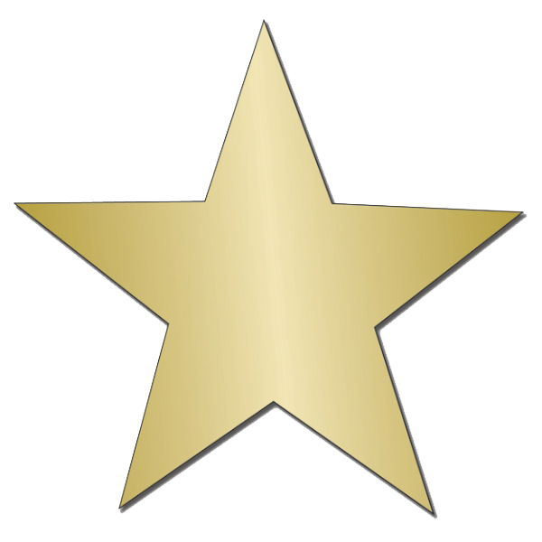 Download PNG image - Gold Star Sticker PNG Image 