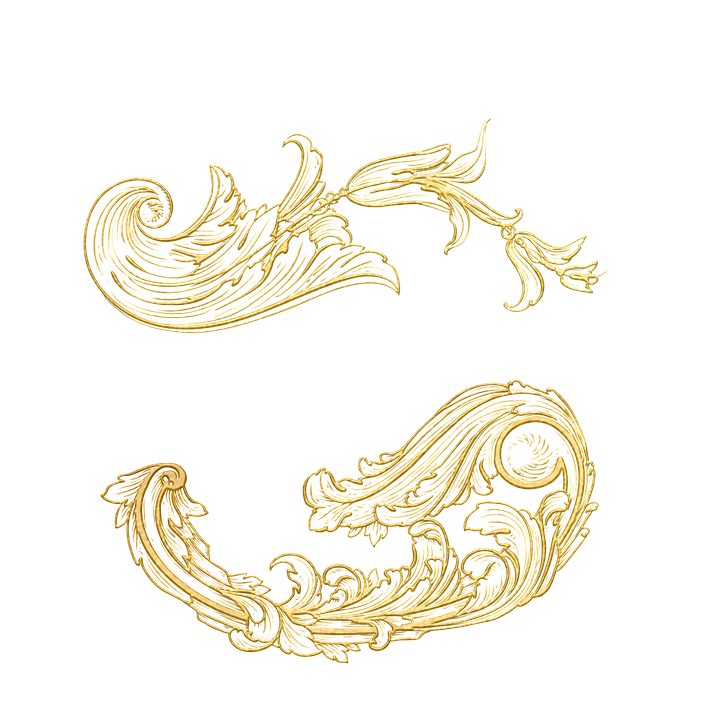 Download PNG image - Golden Ornaments PNG Free Download 