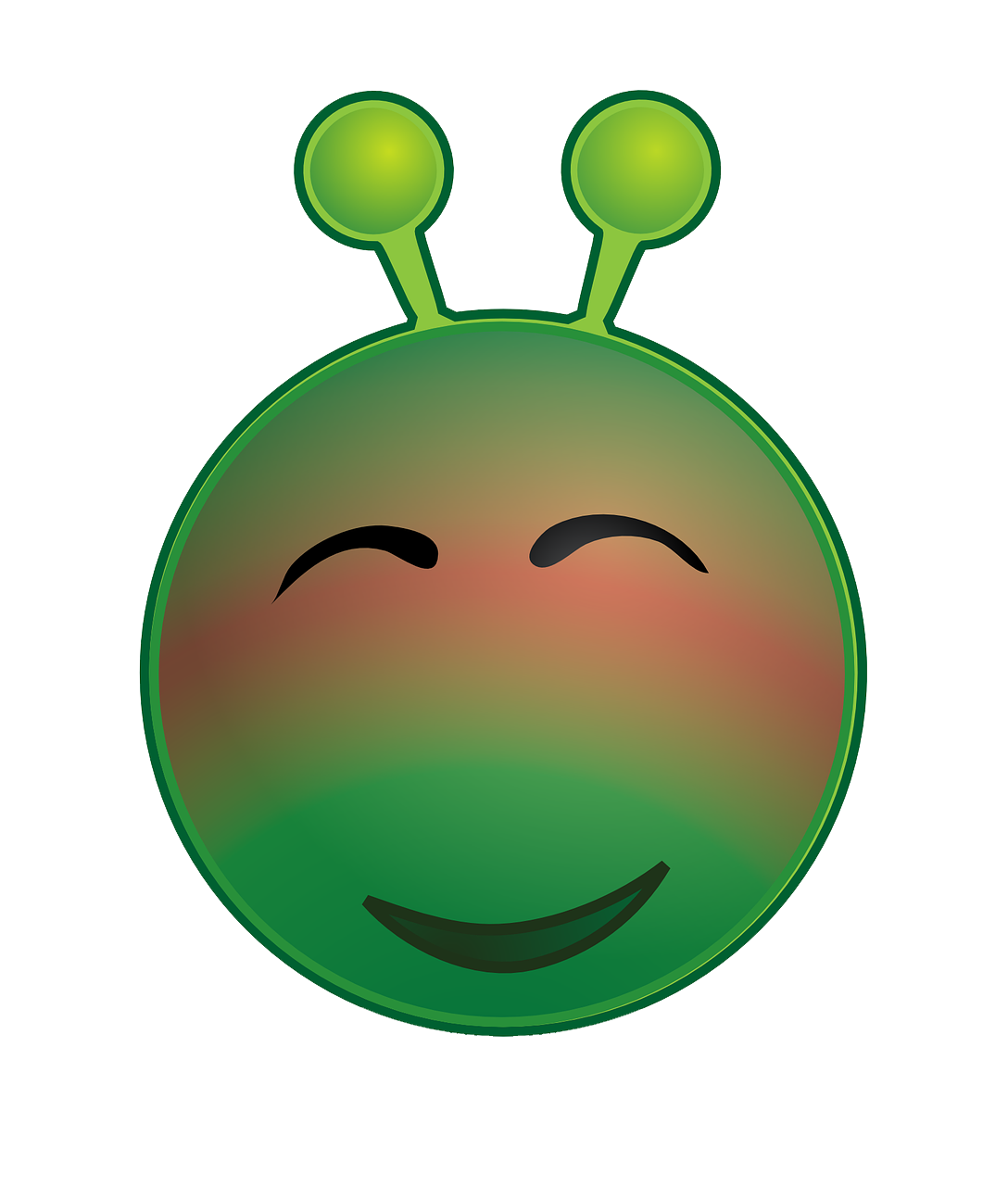 Download PNG image - Green Crazy Alien PNG Image 