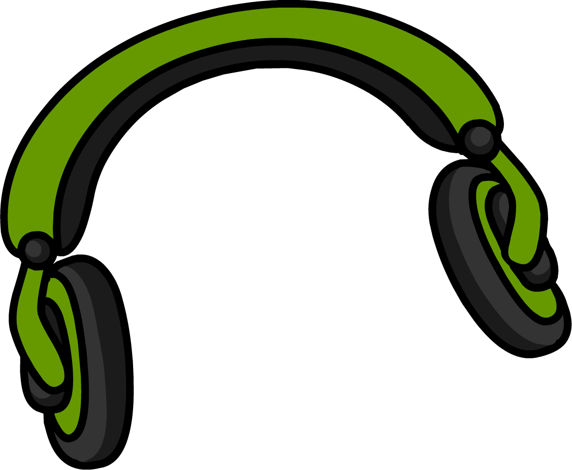 Download PNG image - Green Headphones Clip Art PNG 
