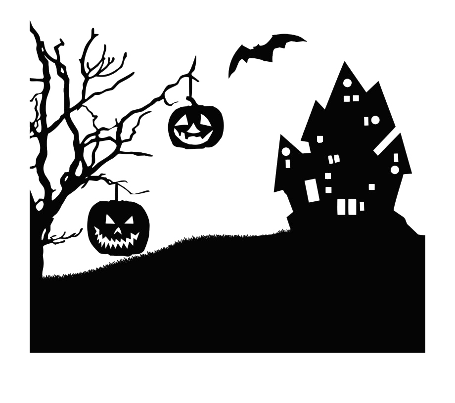Download PNG image - Halloween Silhouette Tree PNG Clipart 