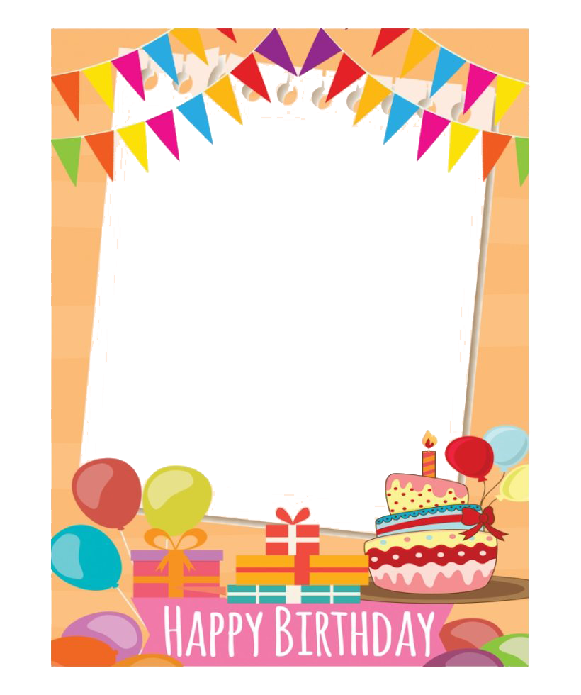 Download PNG image - Happy Birthday Frame PNG Clipart 